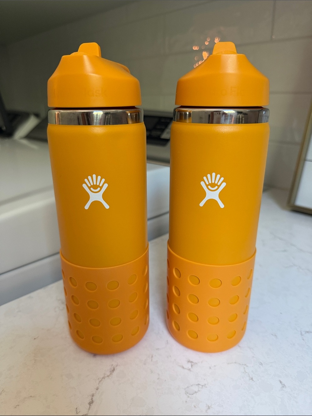 Hydro Flask Insulated Water Bottle *Set of 2* wide mouth straw lid with Boot